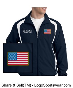 Colorblock Raglan Jacket (Adult Sizes) WITH STAR DESIGN Design Zoom